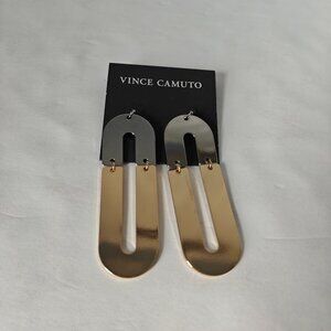 VINCE CAMUTO Two-tone U-shaped Drop Earrings